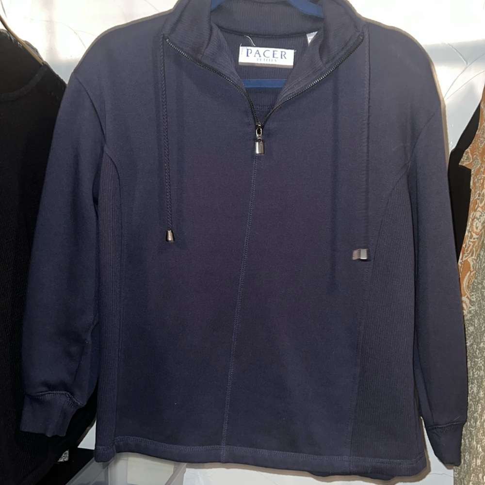Pacer Petites- navy sweatshirt top- PS-  *5 for $25 sale!!